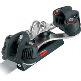 RC12221  Series 22 Traveller Car, 125mm, 4 Control Sheaves, 2 Cleats 